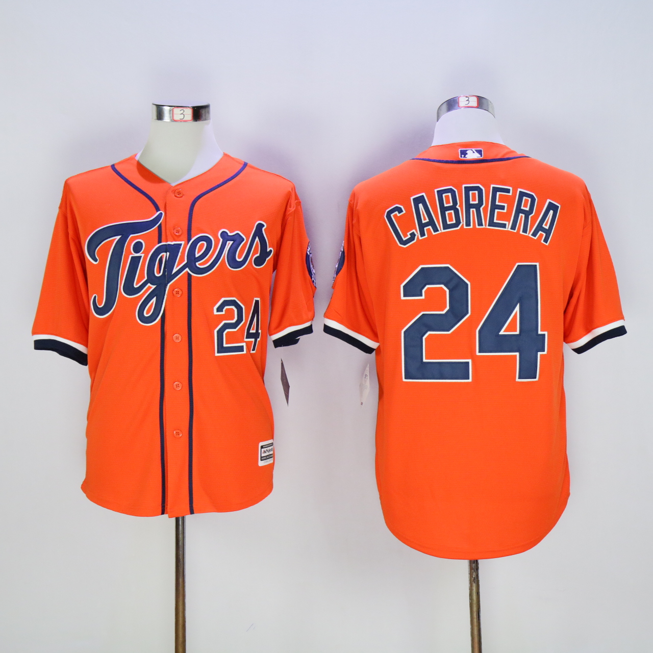 Men Detroit Tigers #24 Cabrera Orange MLB Jerseys->detroit tigers->MLB Jersey
